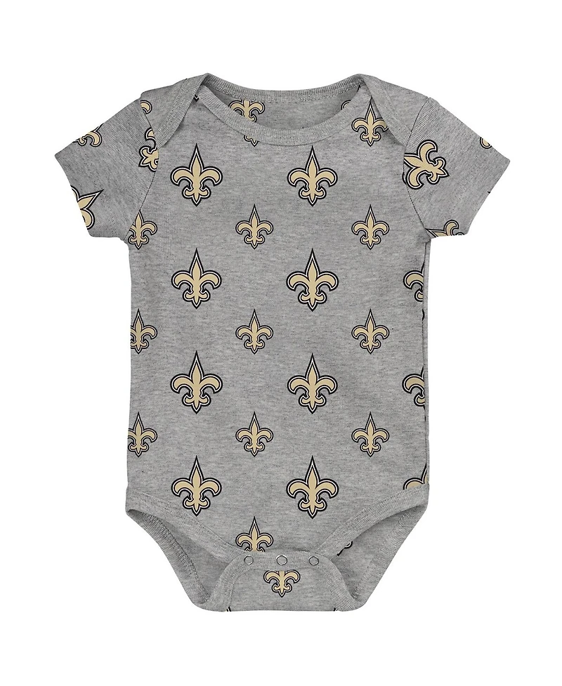 Outerstuff Newborn 3-Piece New Orleans Saints Little Tike Bodysuit Set