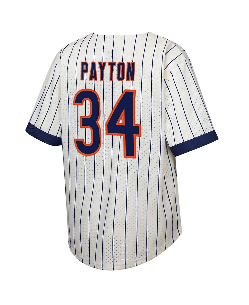 Mitchell & Ness Big Boys and Girls Walter Payton Cream Chicago Bears Retired Player Name Number Baseball Jersey
