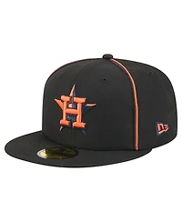 New Era Men's Black Houston Astros Soutache 59FIFTY Fitted Hat