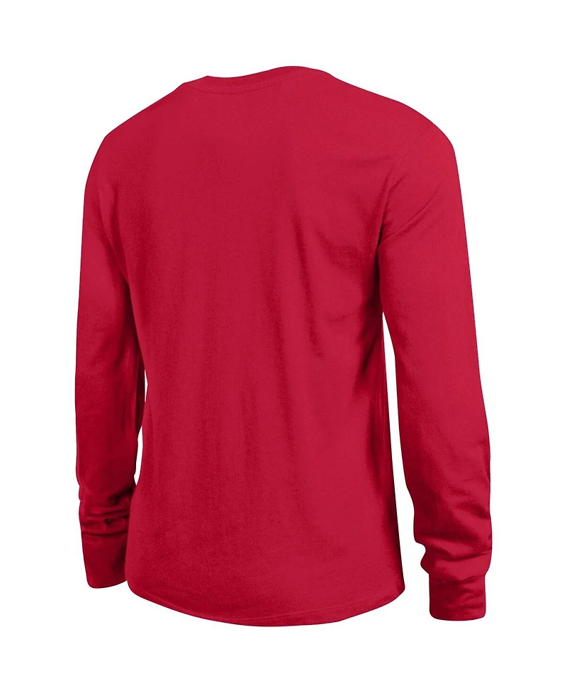 Champion Women's Scarlet Nebraska Huskers Arch Over Logo Long Sleeve T-Shirt
