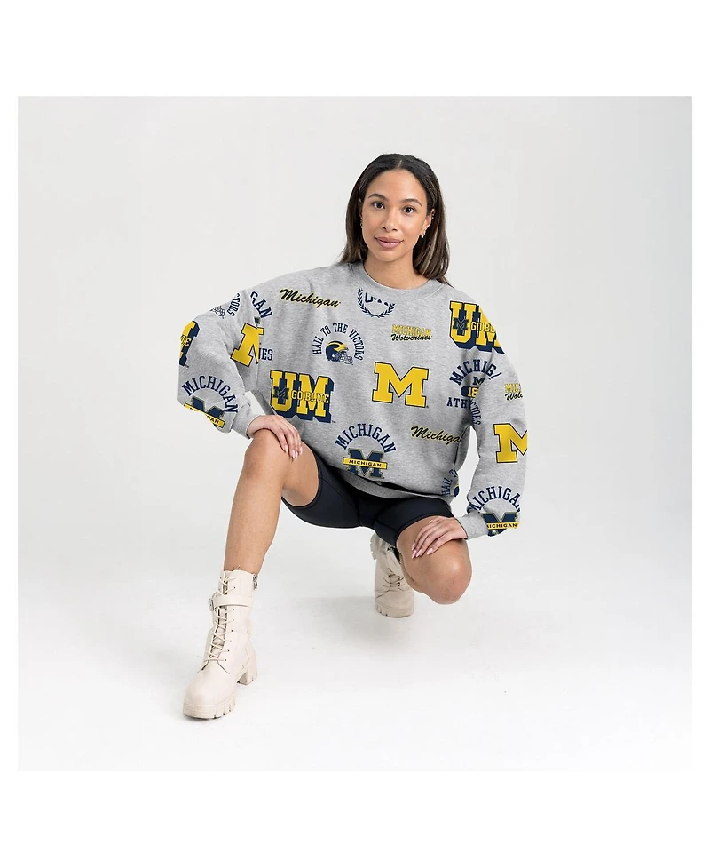 Gameday Couture Women's Gray Michigan Wolverines Always on Repeat Fleece Sweatshirt