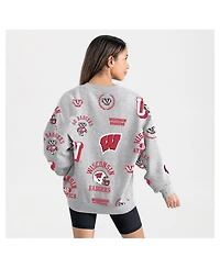 Gameday Couture Women's Gray Wisconsin Badgers Always on Repeat Fleece Sweatshirt