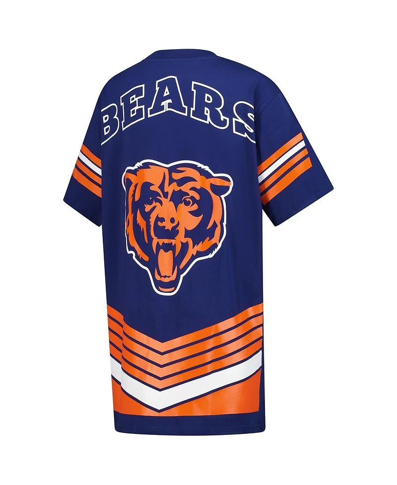 Gameday Couture Women's Navy Chicago Bears Perfect Score Vintage T-Shirt Dress