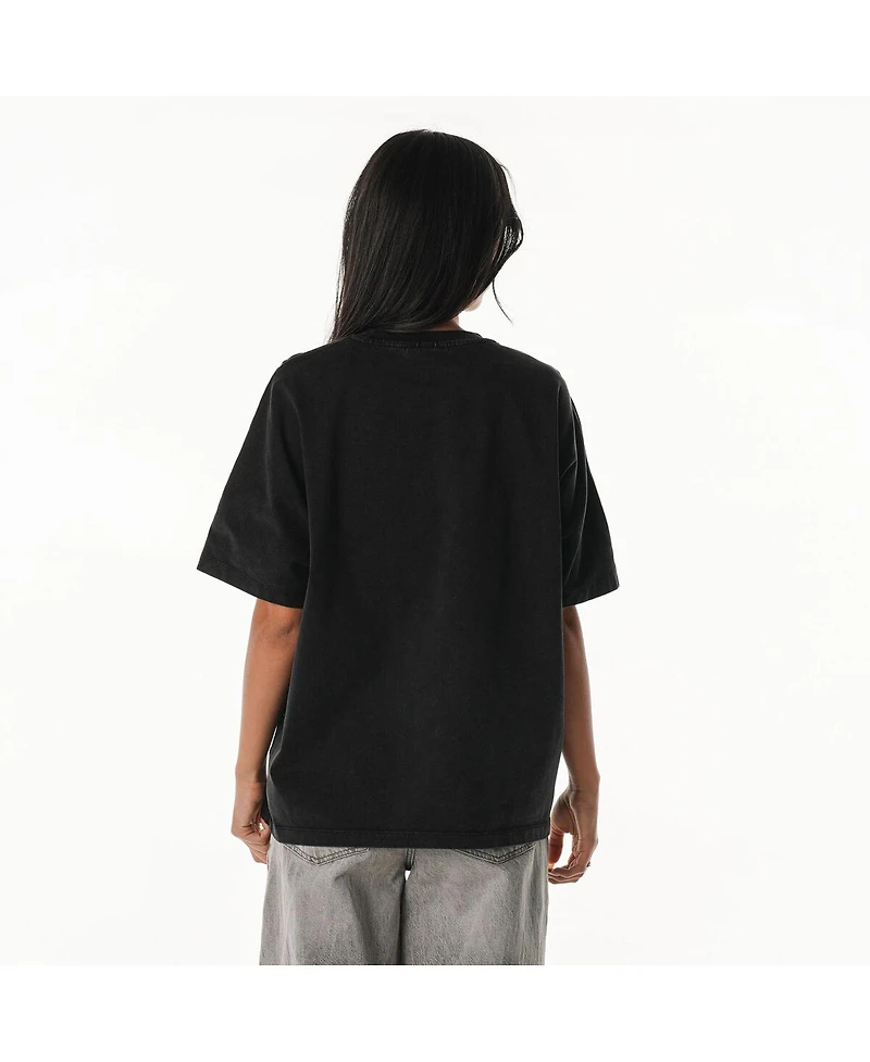 The Wild Collective Women's Black Detroit Lions Laurel Premium Baggy Dolman T-Shirt