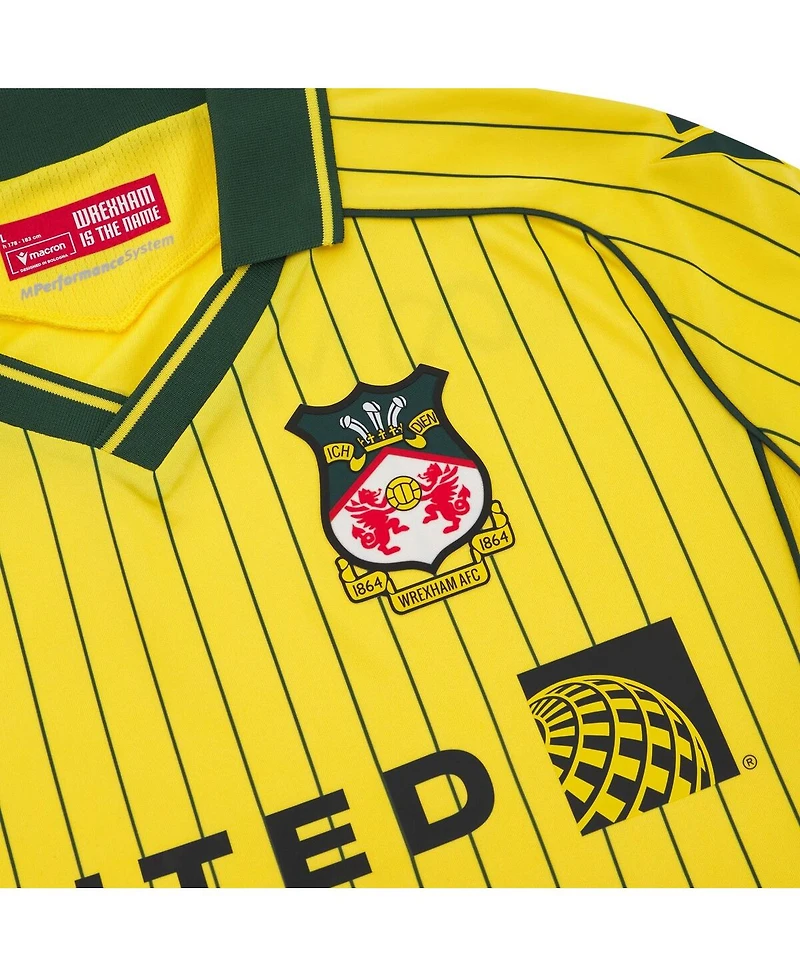 Macron Men's Yellow Wrexham 2025/26 Away Replica Jersey