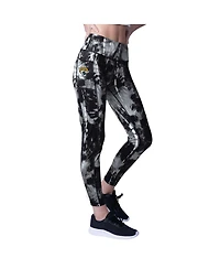 Msx by Michael Strahan Women's Black Jacksonville Jaguars Serena Tie-Dye Leggings