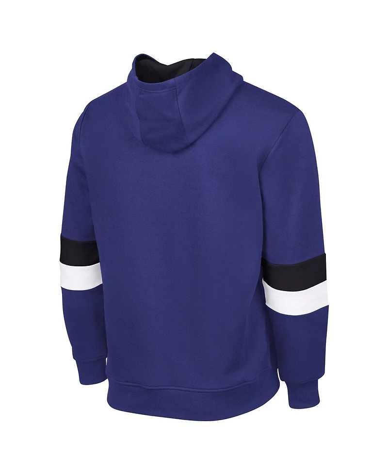 G-iii Sports by Carl Banks Men's Purple/Black Baltimore Ravens Adaptive Faceoff Pullover Hoodie