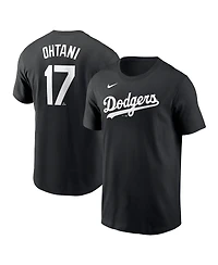 Nike Men's Shohei Ohtani Black Los Angeles Dodgers 2024 Fuse Name Number T-Shirt