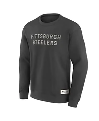 Fanatics Men's Charcoal Pittsburgh Steelers Elements Future Ground Lettering Pullover Sweatshirt