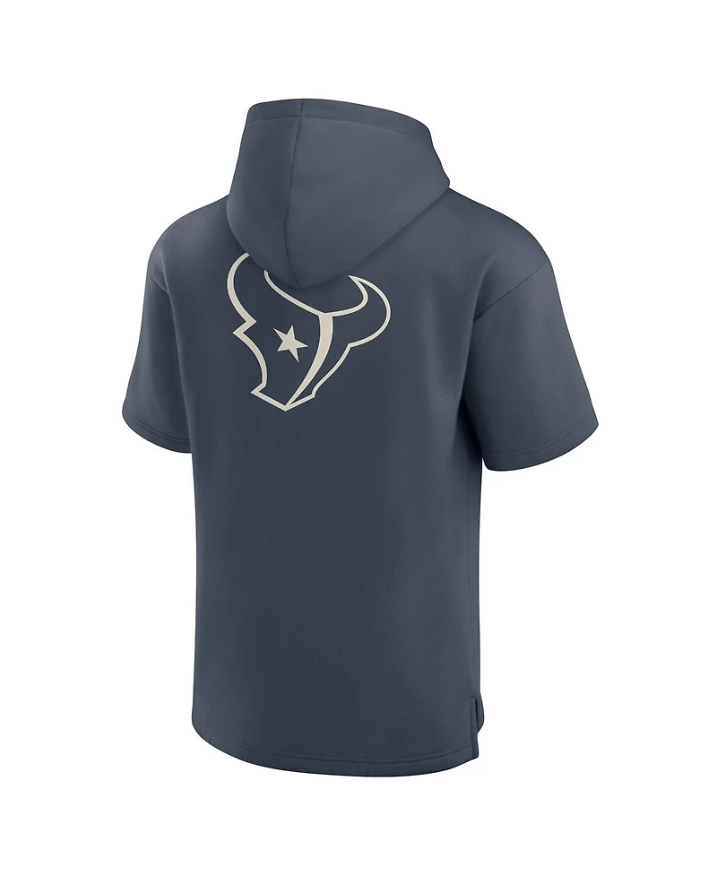 Fanatics Men's Navy Houston Texans Elements Future Ground Lettering Short Sleeve Pullover Hoodie