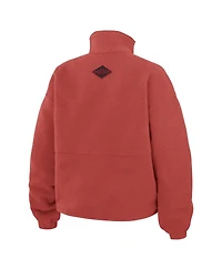 Wear by Erin Andrews Women's Scarlet San Francisco 49ers Polar Fleece Half-Zip Jacket