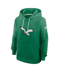 Nike Women's Kelly Green Philadelphia Eagles Throwback Sideline Standard Issue Dri-fit Hoodie