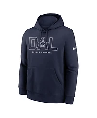 Nike Men's Navy Dallas Cowboys Busted Play Club Fleece Pullover Hoodie