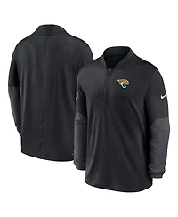 Nike Men's Black Jacksonville Jaguars Sideline Dri-fit Half-Zip Pullover Hoodie