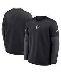 Nike Men's Black Atlanta Falcons Sideline Coach Therma-fit Long Sleeve T-Shirt