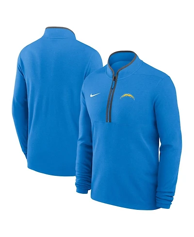 Nike Men's Powder Blue Los Angeles Chargers Lightweight Victory Dri-fit Half-Zip Pullover Hoodie