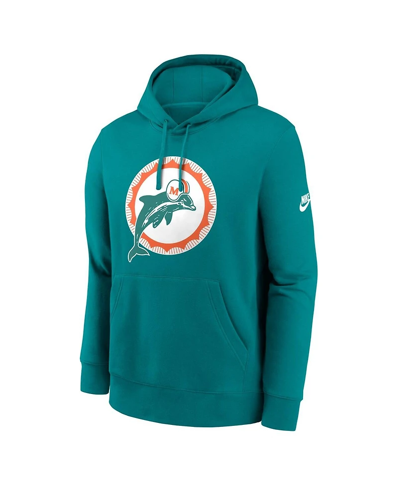 Nike Men's Aqua Miami Dolphins Club Fleece Pullover Hoodie