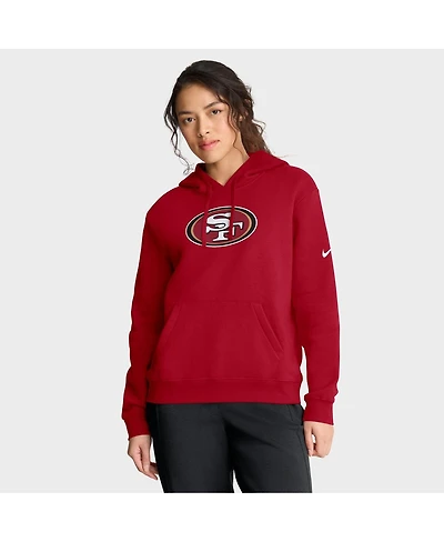 Nike Women's Scarlet San Francisco 49ers Club Fleece Pullover Hoodie