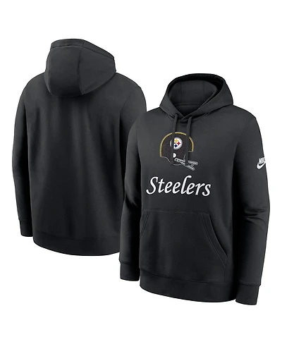 Nike Men's Black Pittsburgh Steelers Best Season Rewind Club Pullover Hoodie