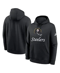 Nike Men's Black Pittsburgh Steelers Best Season Rewind Club Pullover Hoodie
