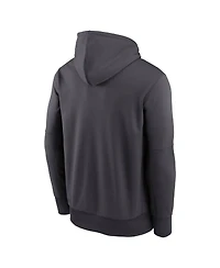 Nike Men's Anthracite Miami Dolphins Toss Sweep Performance Pullover Hoodie