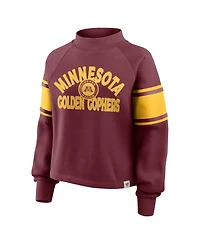 Fanatics Women's Maroon Minnesota Golden Gophers Oversized Hometown Premium Punt Coverage Raglan Pullover Sweatshirt