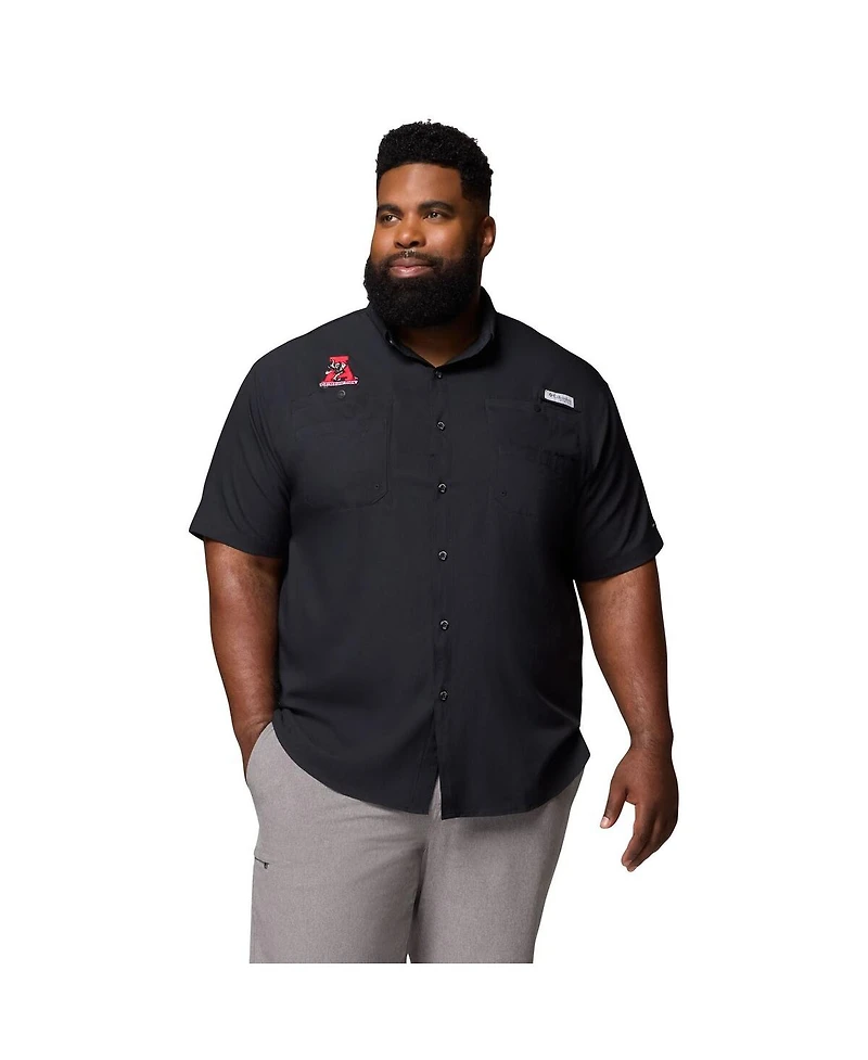 Columbia Men's Black Alabama Crimson Tide Big Tall Tamiami Omni-Shade Button-Down Shirt