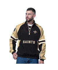 Starter Men's Black New Orleans Saints Prospect Half-Zip Pullover