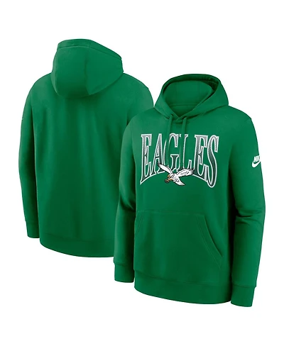 Nike Men's Green Philadelphia Eagles Full Blitz Club Fleece Pullover Hoodie