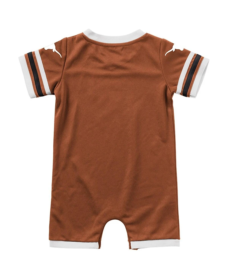 Colosseum Baby Boys and Girls Newborn Texas Orange Longhorns Bumpo Football Romper