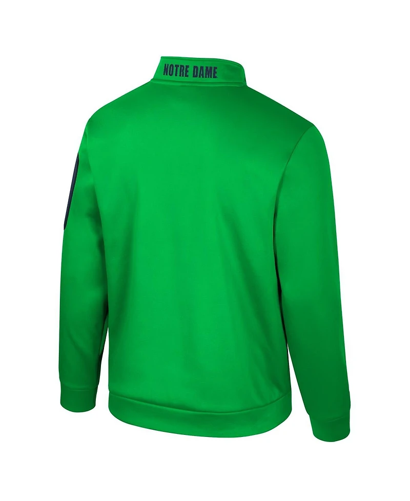 Colosseum Men's Kelly Green Notre Dame Fighting Irish Mainframe Quarter-Zip Fleece Jacket