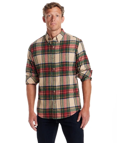 Weatherproof Vintage Men's Holiday Antique Plaid Long Sleeve Shirt