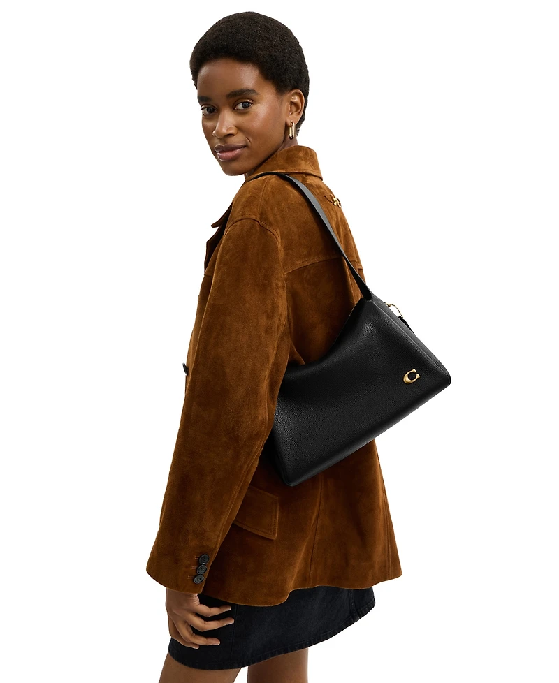 Coach Lola Small Leather Zip-Top Shoulder Bag