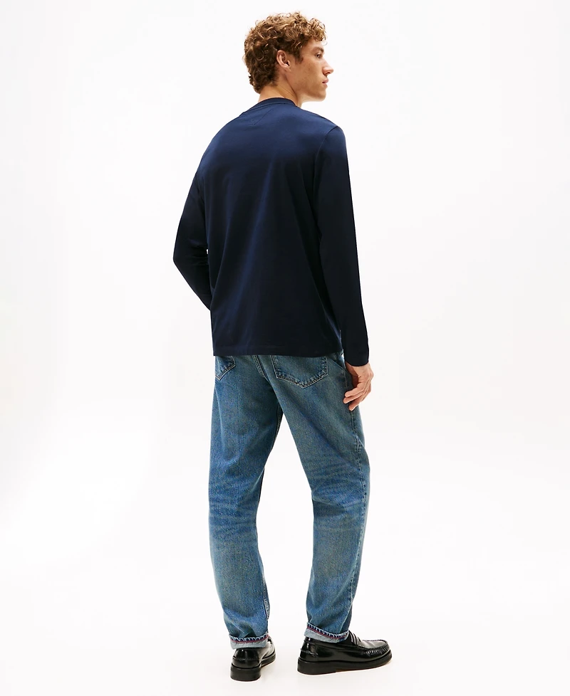 Tommy Hilfiger Men's Linear Flag Graphic Long Sleeves T-Shirt