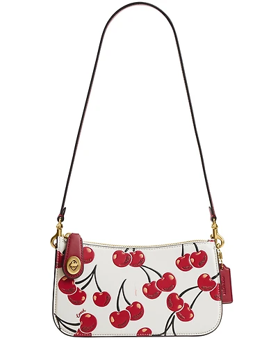 Coach Penn Cherry Print Leather Shoulder Bag