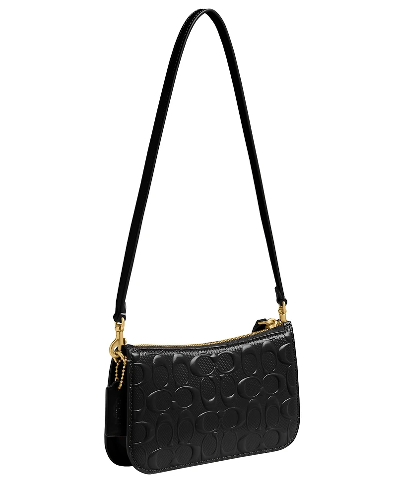 Coach Penn Signature Patent Leather Shoulder Bag