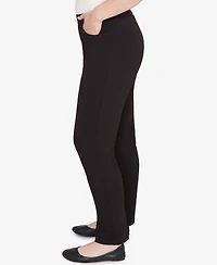 Alfred Dunner Petite Jet Setter Crepe Pull-On Pants