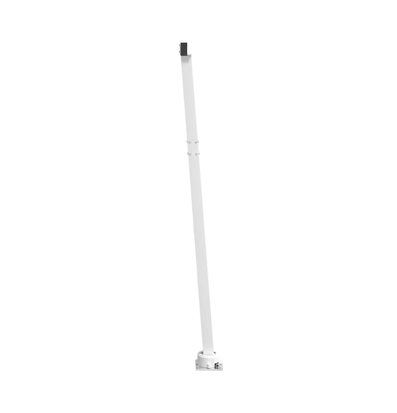 vidaXL Awning Post Set White Iron 118.1x96.5 in Rotatable