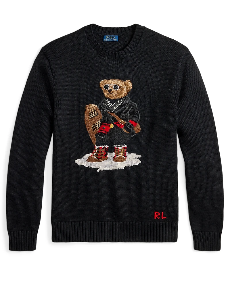 Polo Ralph Lauren Men's Bear Print Crewneck Long Sleeve Sweater