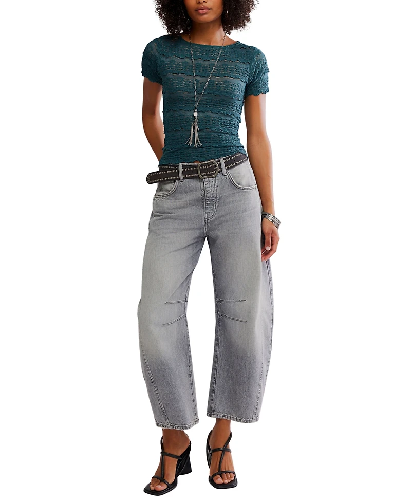 Free People Women's Angelina Lace T-Shirt