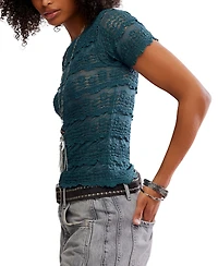 Free People Women's Angelina Lace T-Shirt