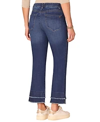 Democracy Petite "Ab" Solution Kick Flare Mid Rise Jeans