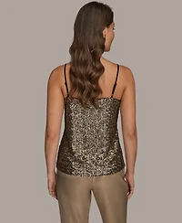 Donna Karan New York Women's Metallic Sequin Camisole Top
