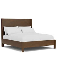 Furniture 80.25" Davie Cracked Oak King Panel Bed