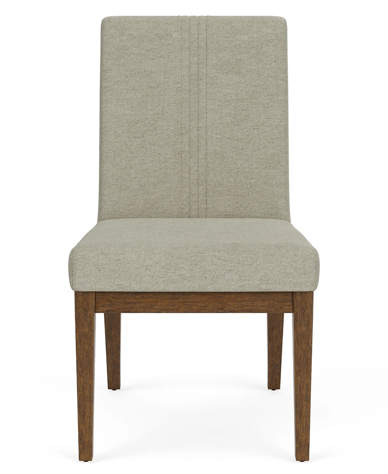 Davie Cracked Oak 54" Round Dining 5 Pc. Set (Table & 4 Upholstered Chair)