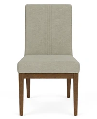 Davie Cracked Oak 54" Round Dining 5 Pc. Set (Table & 4 Upholstered Chair)