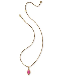 Kendra Scott Adeline Short Pendant Gold-Tone Teardrop Necklace