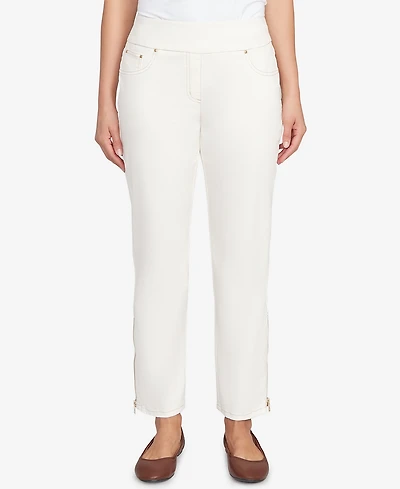 Ruby Rd. Petite Zipper Hem Pull-On Pants