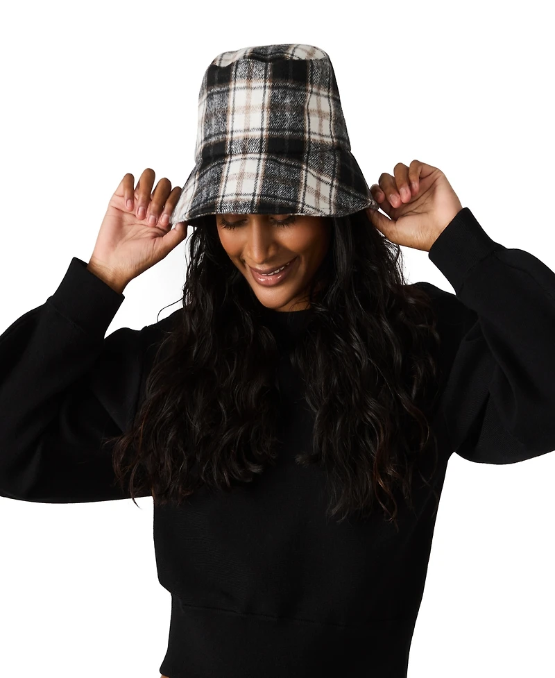 Steve Madden Small Tartan Plaid Bucket Hat