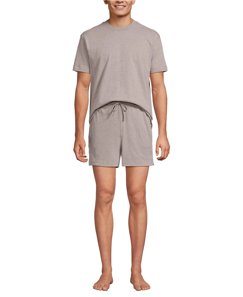 Lands' End Men's Short Sleeve Knit Jersey Sleep Set